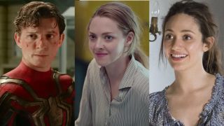 Tom Holland in Spider-Man: No Way Home; Amanda Seyfried on The Dropout; Emmy Rossum on Shameless