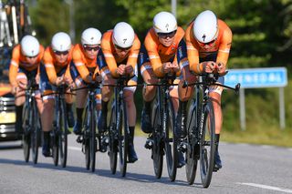 Boels Dolmans en route to winning the Crescent Vargarda team time trial