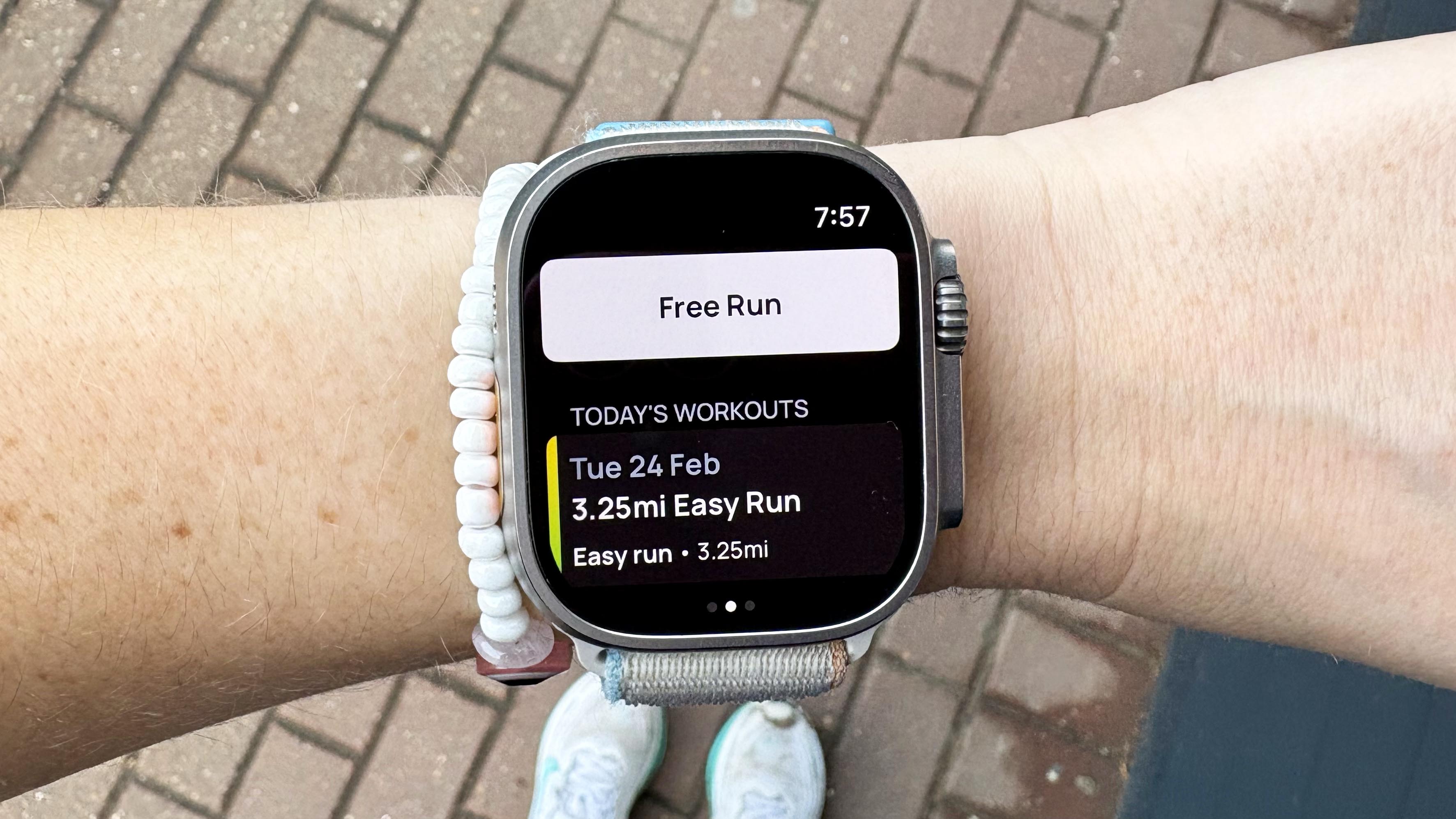 Runna app on the Apple Watch Ultra 3