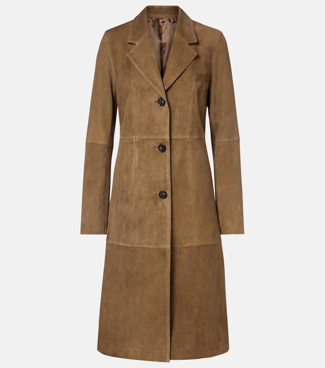 Suede Coat in Brown - Toteme