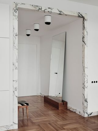 marble trim around a door