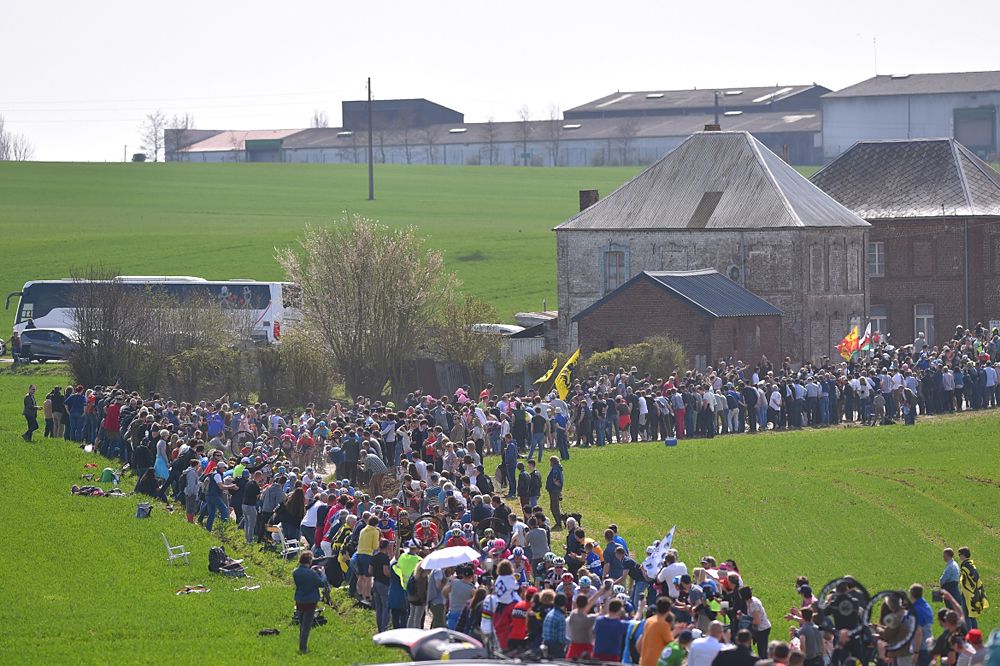 The peloton 2018 Paris-Roubaix