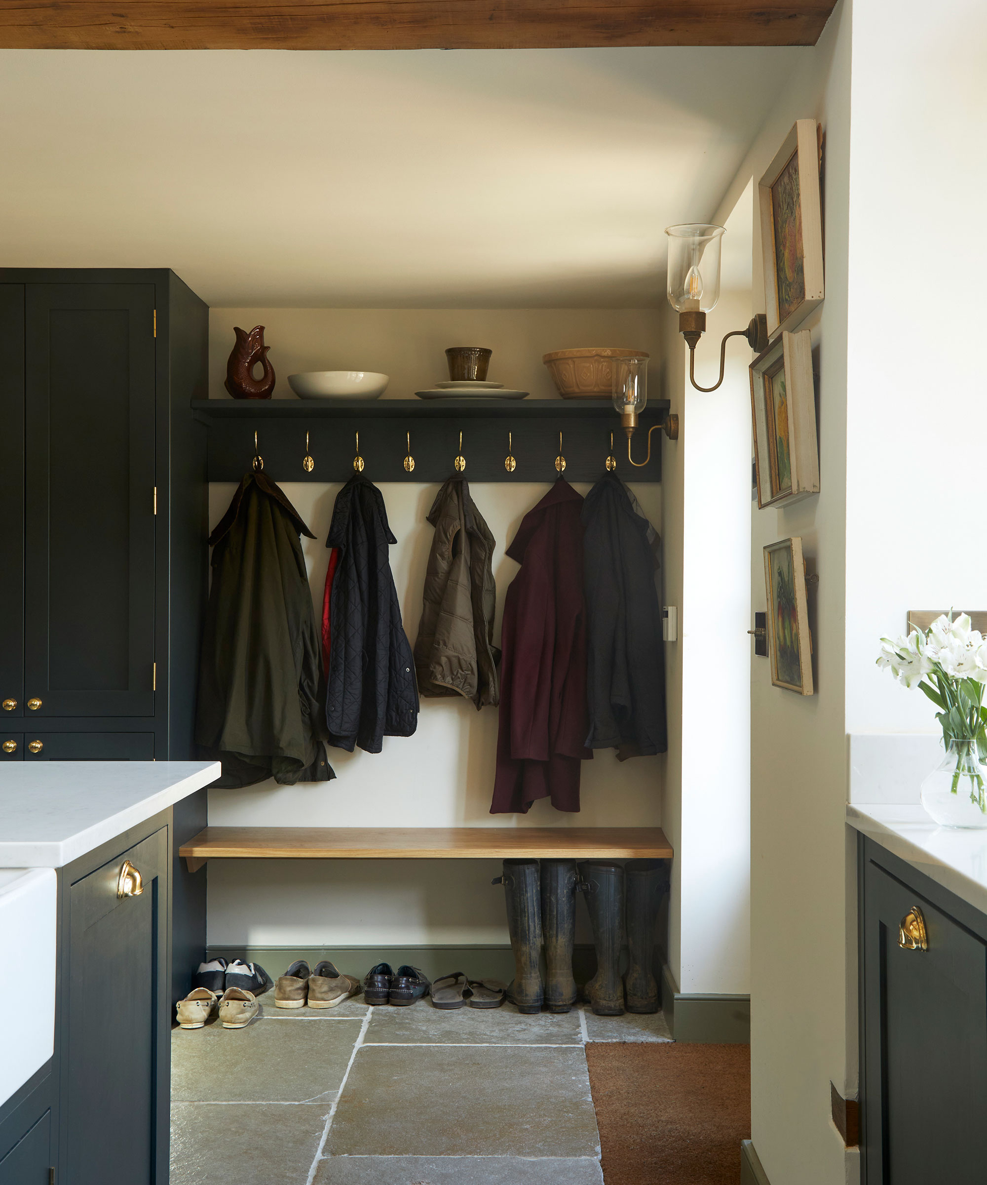 blue green boot room