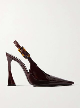 Dune Patent-Leather Slingback Pumps