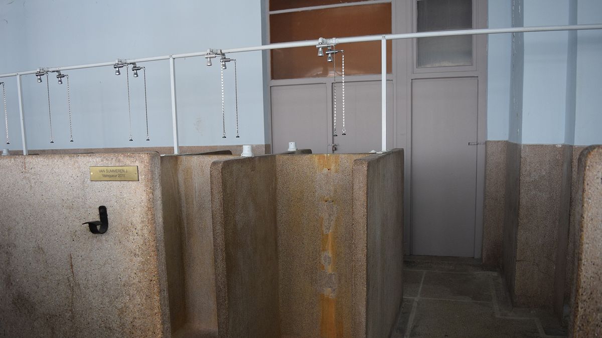 The showers haven't been updated in decades but we were told that there's now enough hot water for more than the first twenty riders who choose to use the showers