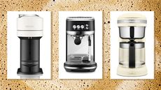 best coffee machine deals, a pick of our best coffee machines on a coffee background
