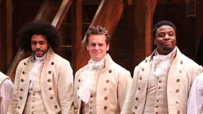 Jonathan Groff and cast of Hamilton