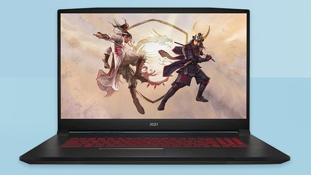 MSI Katana GF76 gaming laptop review on T3 blue background