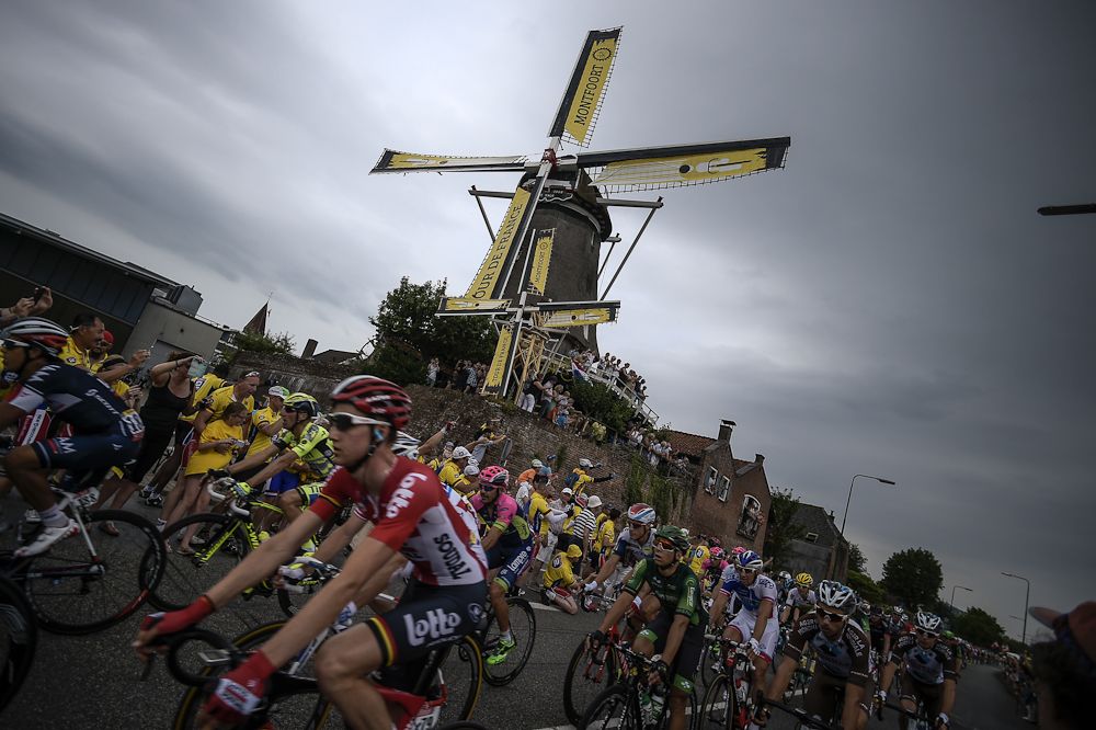 The start in Holland provided unique backdrops.