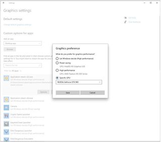 Windows 10 Specific GPU setting