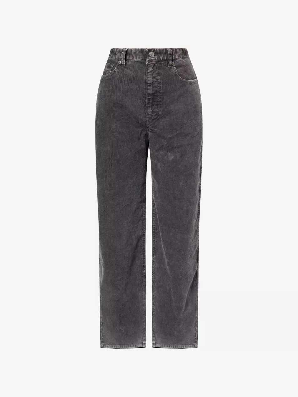 Sashelly Wide-Leg Stretch-Cotton Trousers