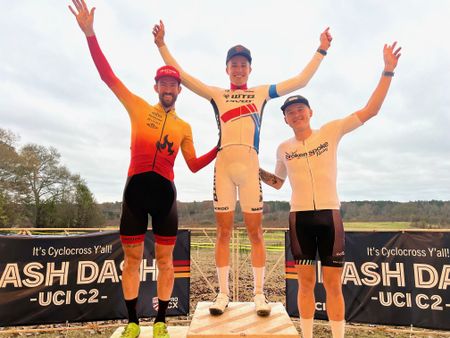Elite men's C2 Saturday podium at Nash Dash CX
