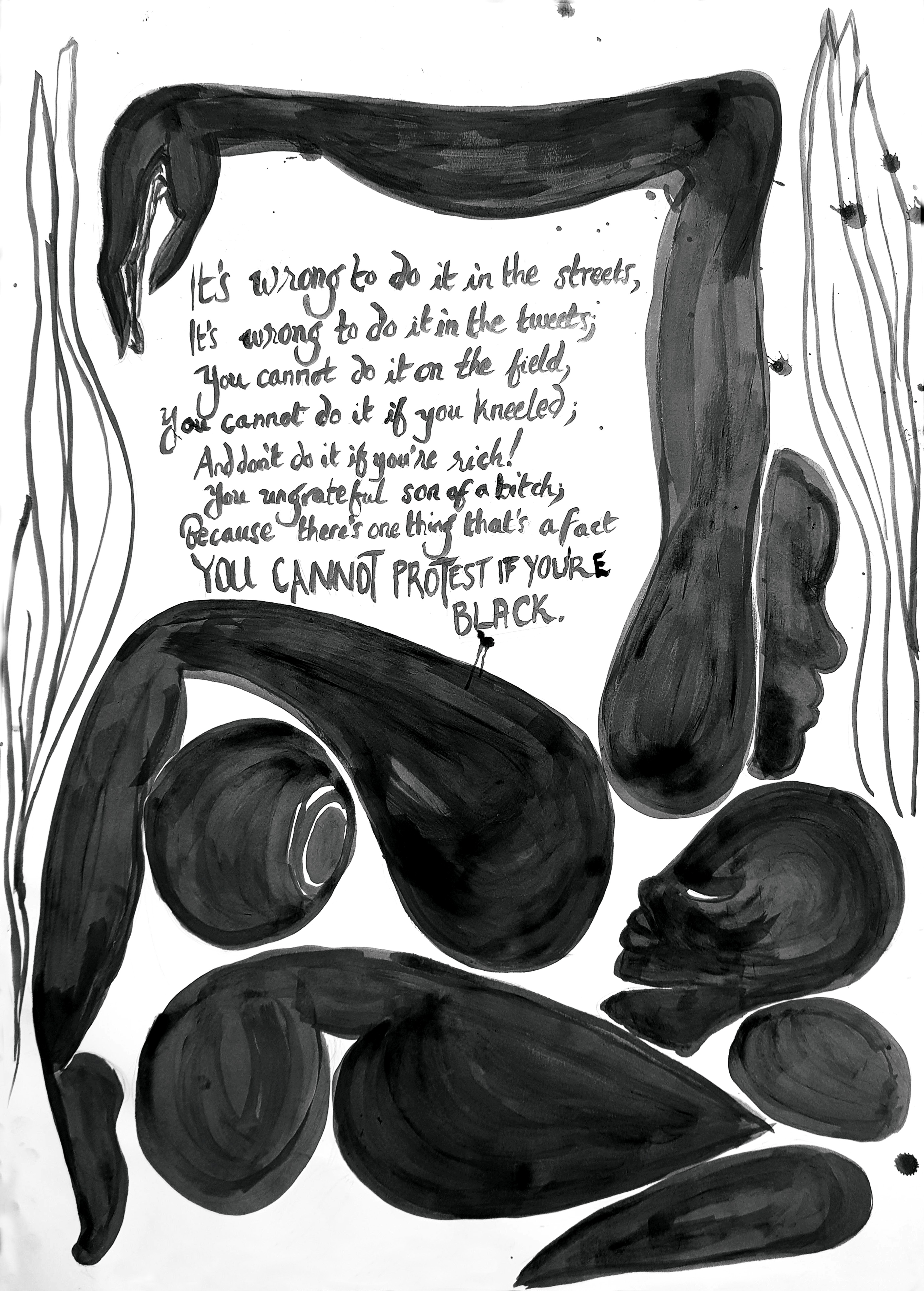 CANNOT PROTEST poster by Simone Brewster