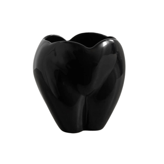 Black contemporary vase