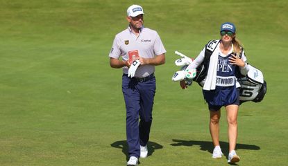 Westwood and his wife at The Open