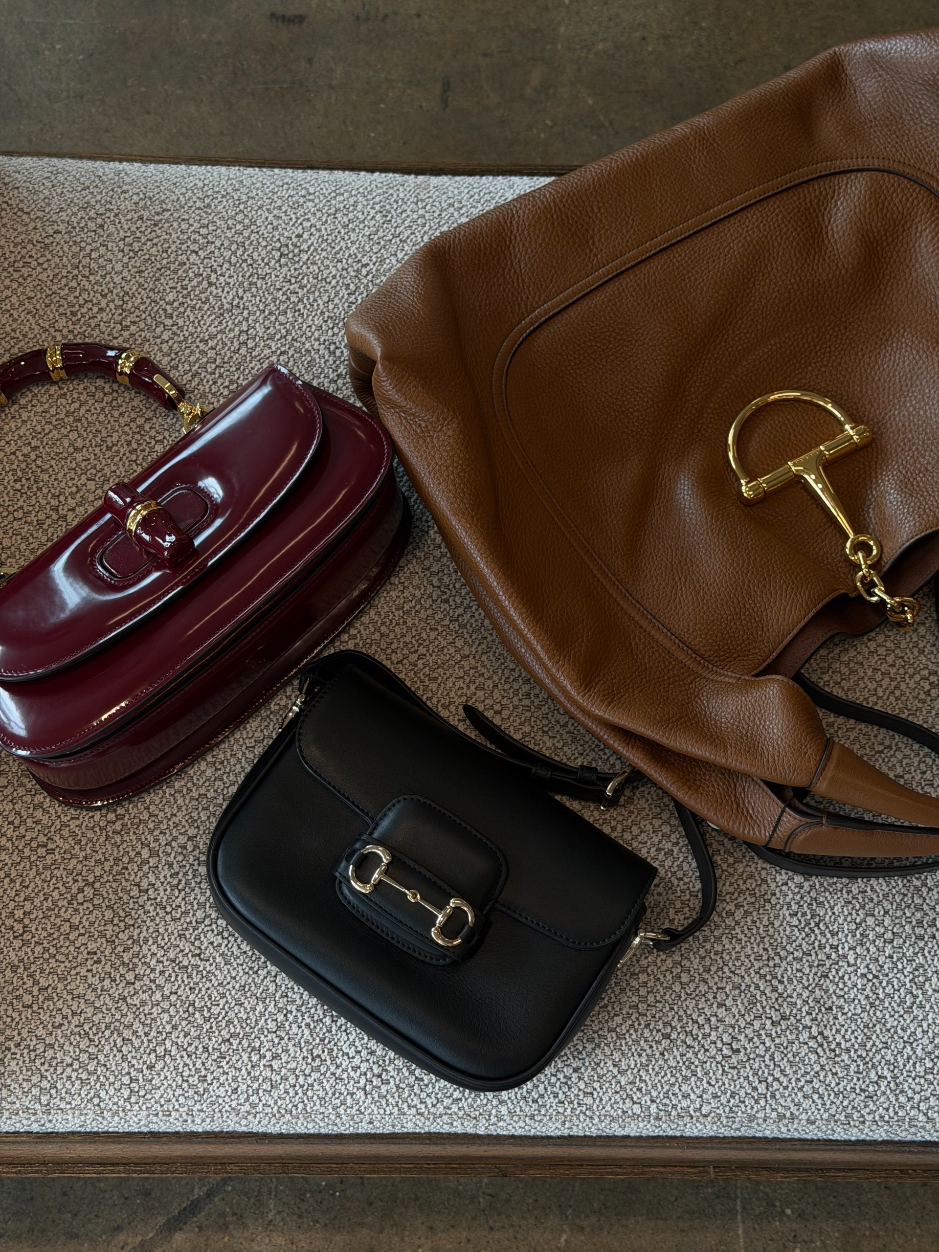 Who What Wear editor Ana Escalante's different Gucci bags.