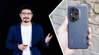 Honor camera chief Luo Wei alongside the Honor 400 Pro