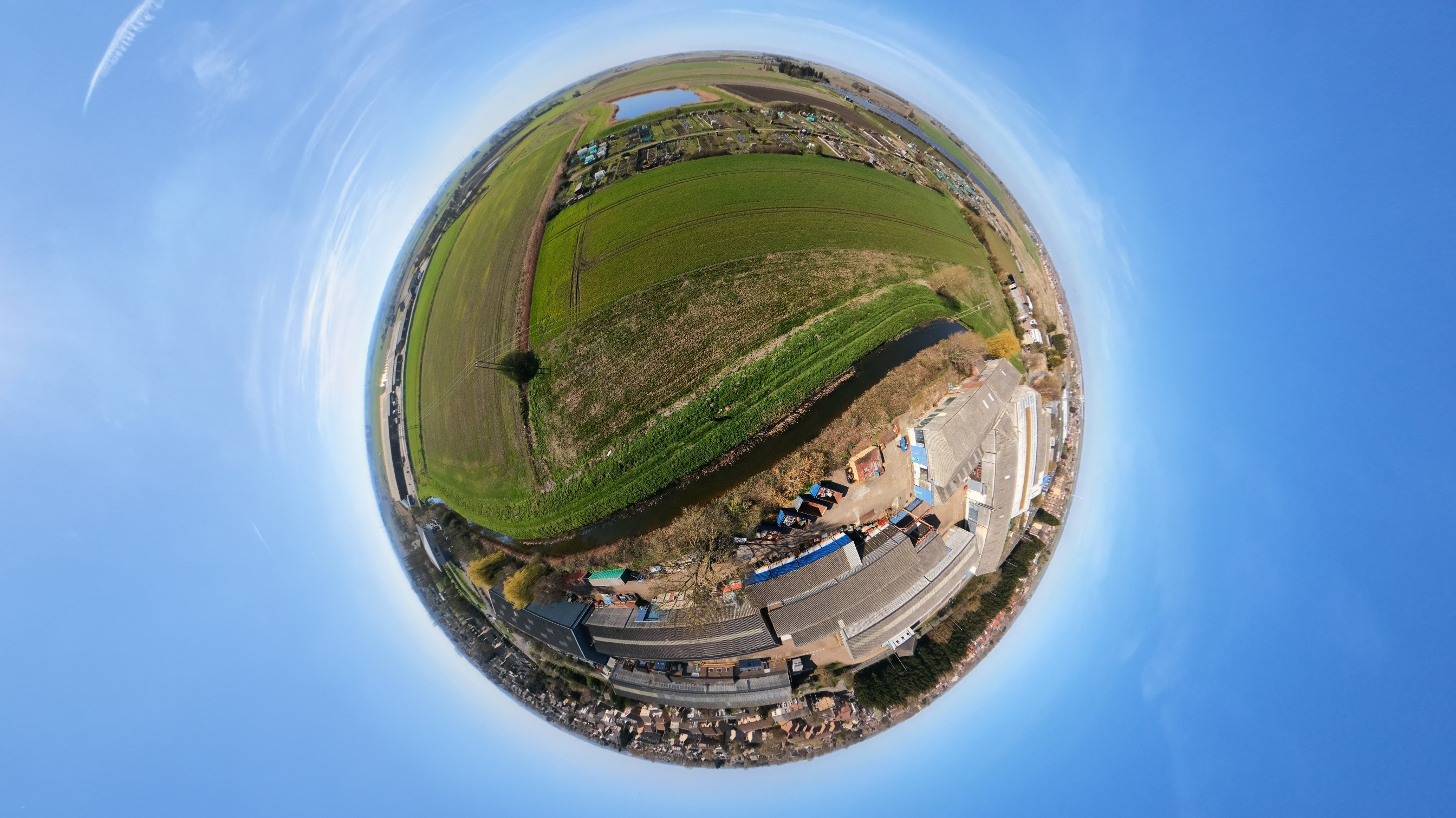 Foto do pequeno planeta tirada com o DJI Avata 360