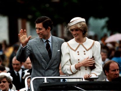 Prince Charles and Diana on a visit to Canada