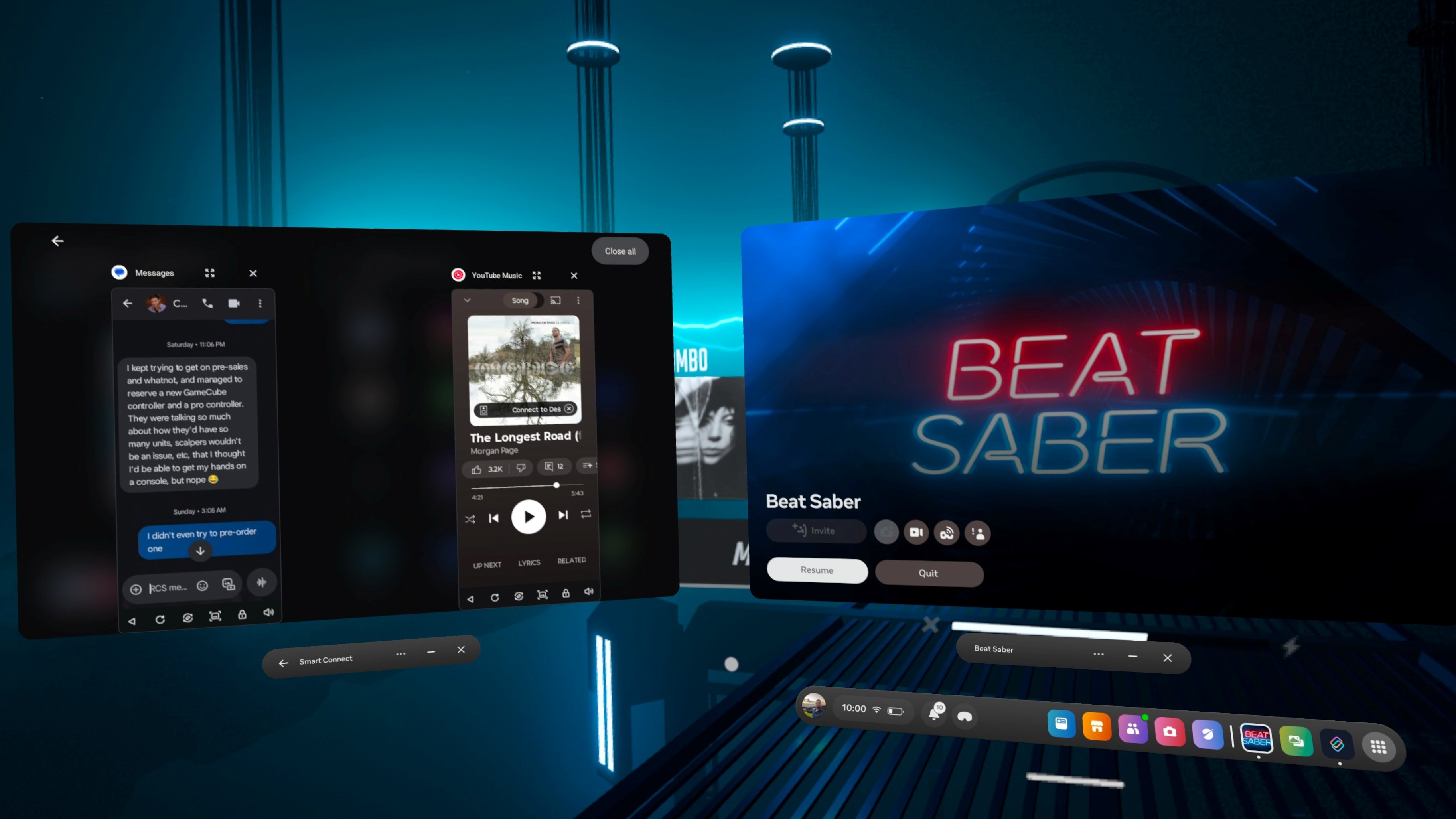 Smart Connect app streaming while Beat Saber is paused on the Quest 3