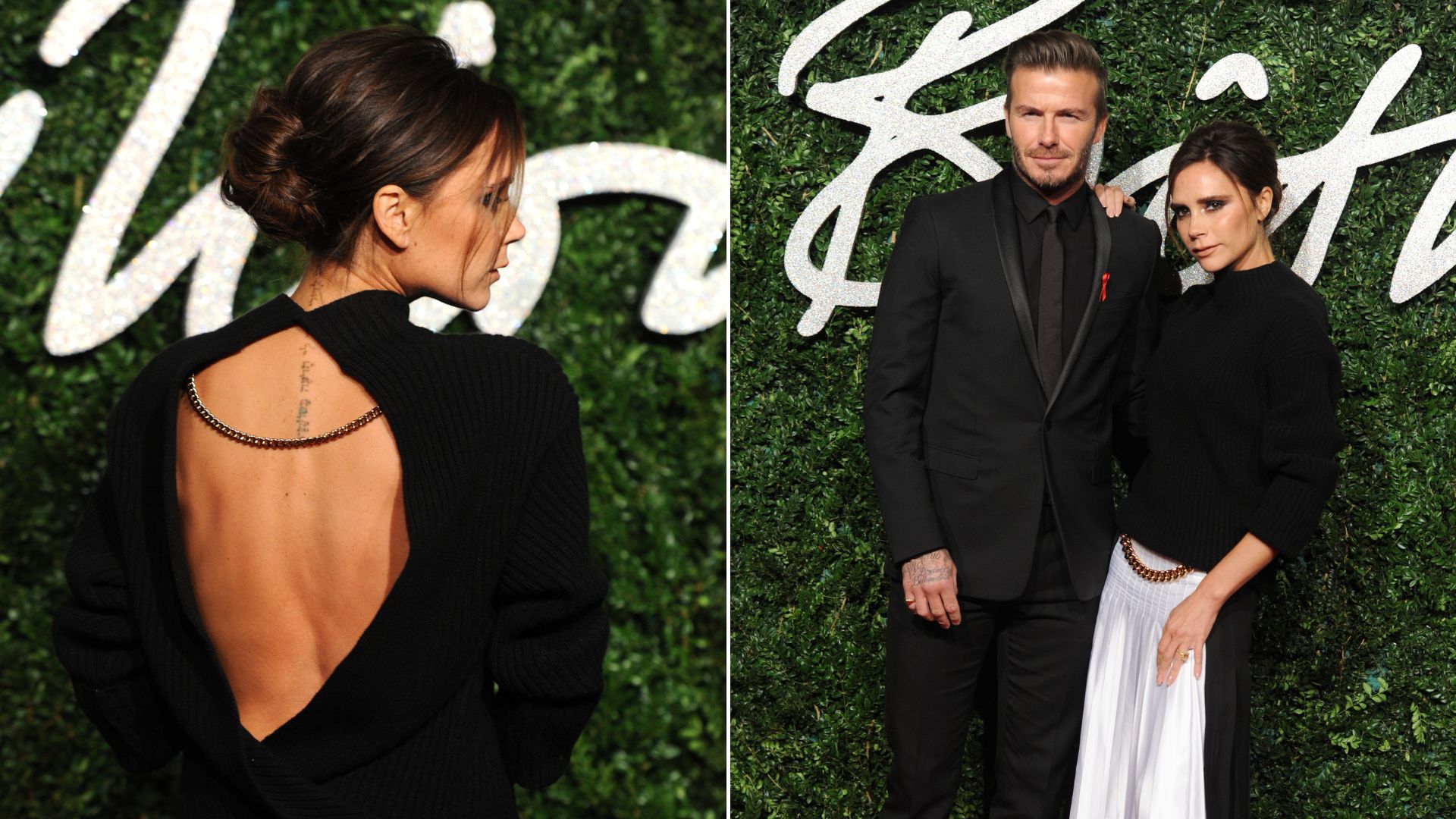 Victoria and David Beckham at the 2014 British Fashion Awards