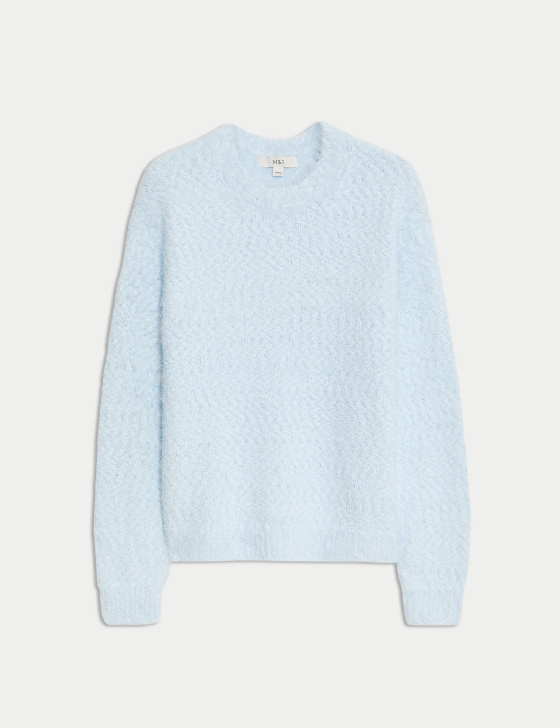 Textured Crew Neck Jumper