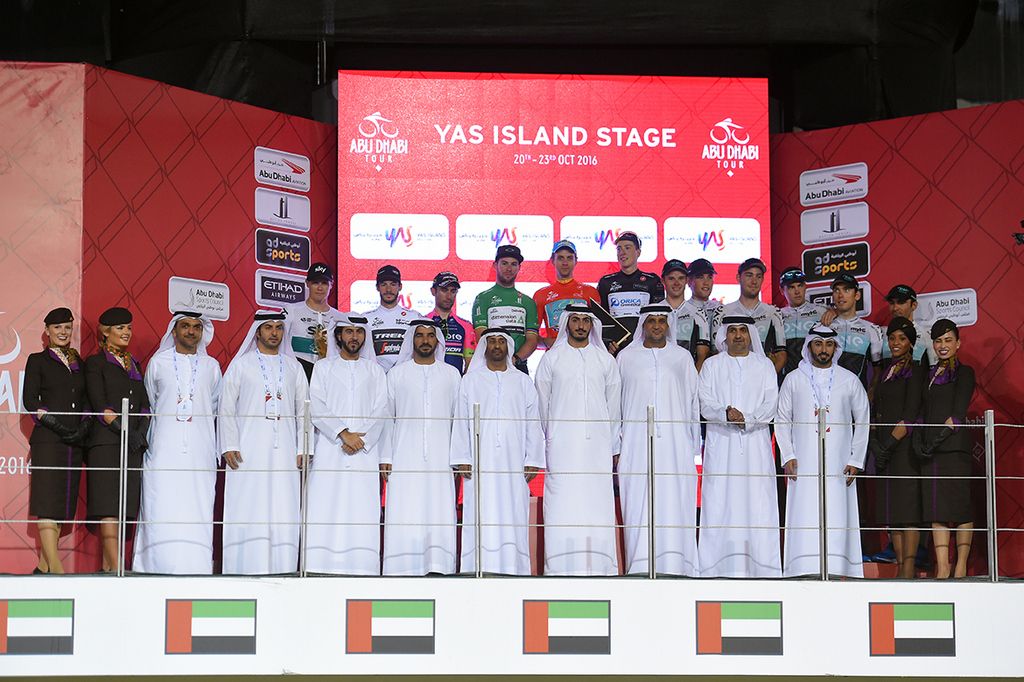 The classification winners are presented on the podium