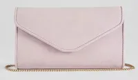 L.K. Bennett Dominica Suede Clutch Bag, Lilac |$116 £89 | John Lewis &amp; Partners