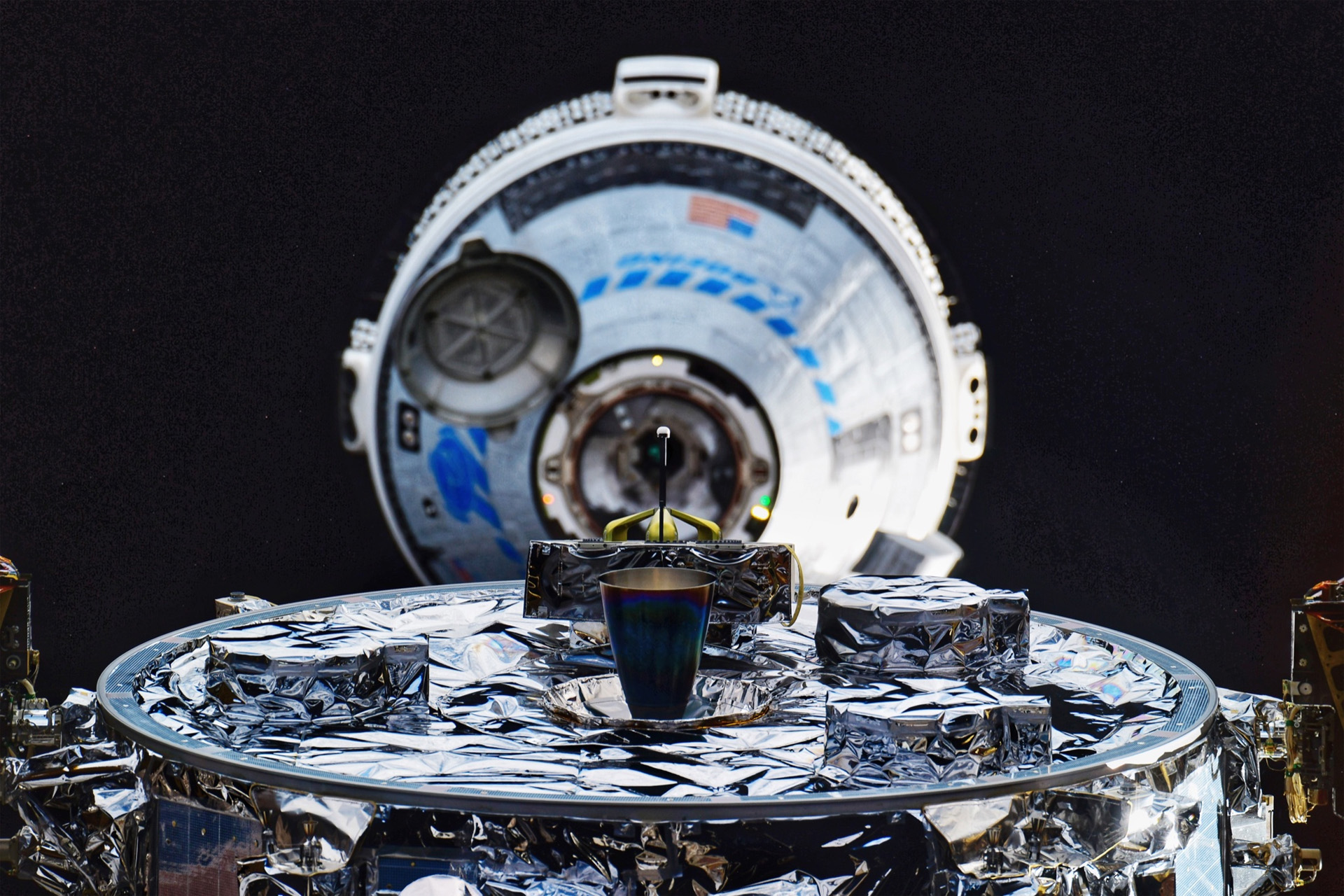 Photo of Boeing's Starliner at the International Space Station on May 20, 2022.
