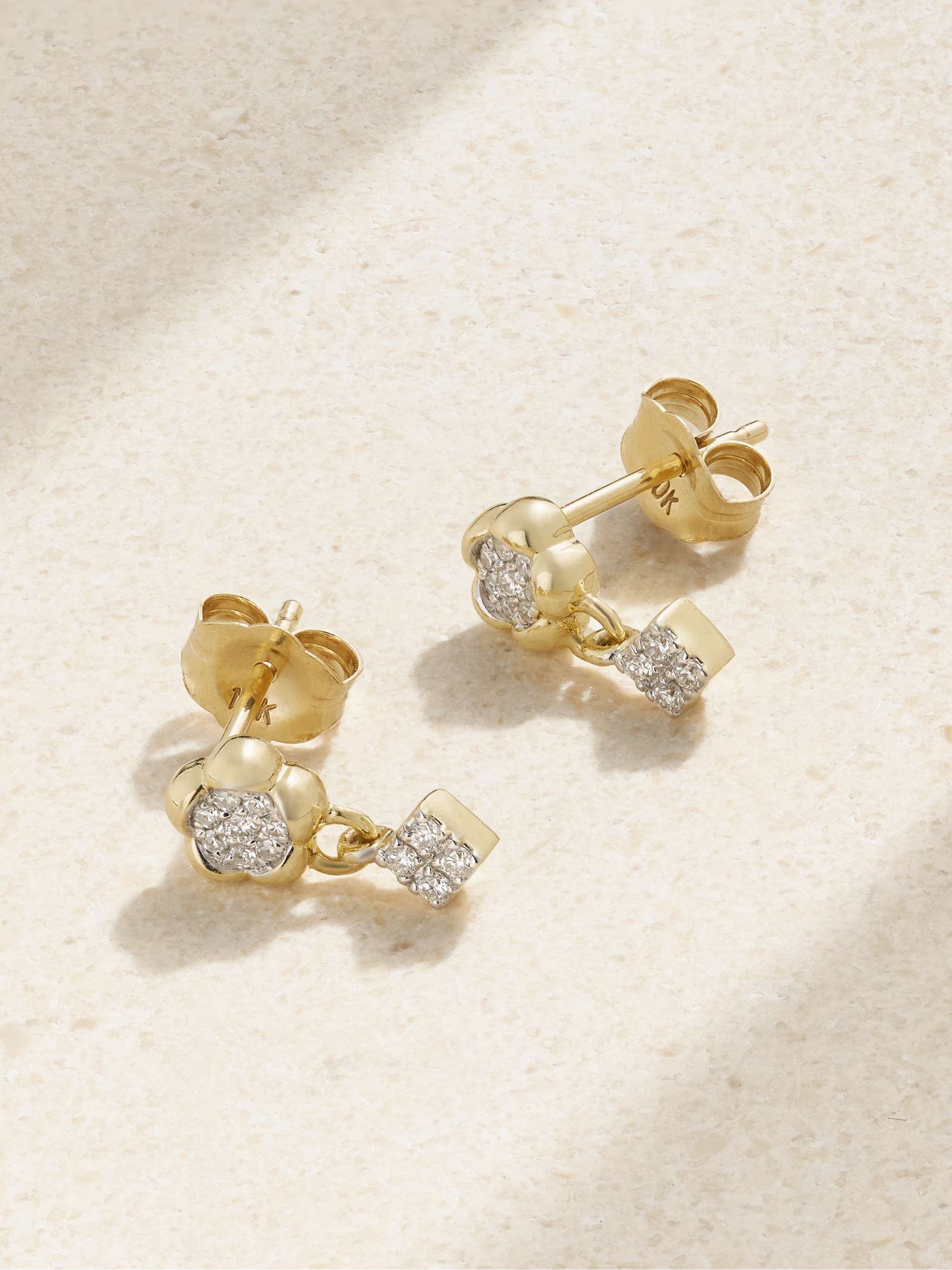 Richie 10-Karat Gold Diamond Earrings