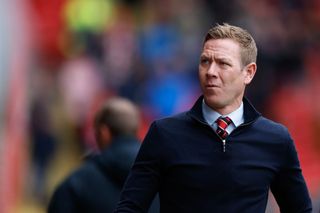 LONDON, ENGLAND - APRIL 01: Dean Holden the head coach / manager of Charlton Athletic during the Sky Bet League One between Charlton Athletic and Shrewsbury Town at The Valley on April 1, 2023 in London, United Kingdom. (Photo by James Baylis - AMA/Getty Images)