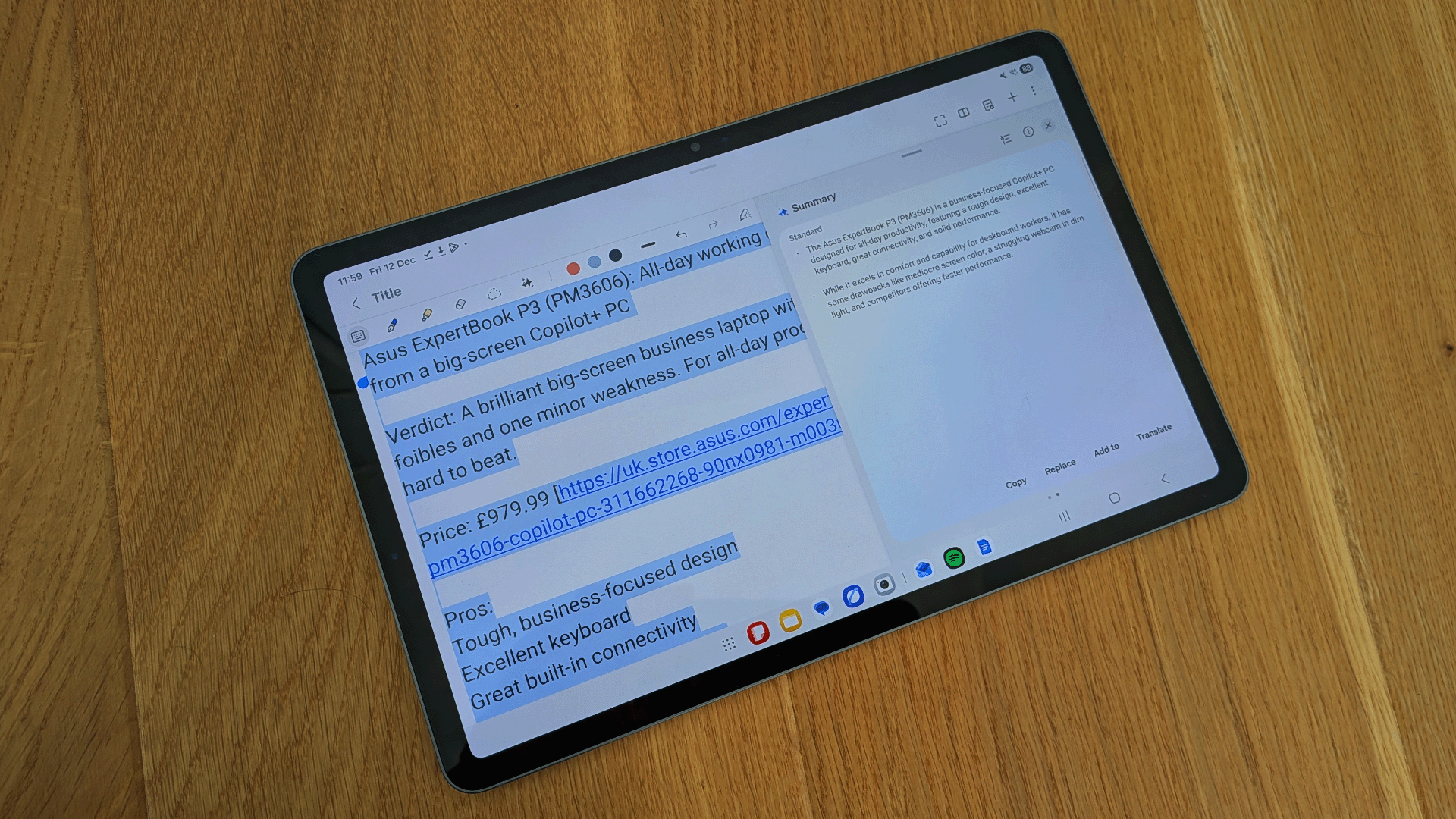 The Samsung Galaxy Tab S11 on a desk