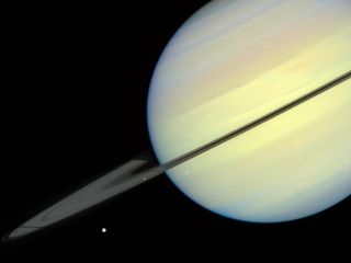 Hubble captures the moons of Saturn.