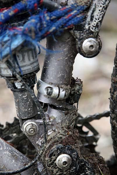 It can't be good if you're using cord to hold your bike together!
