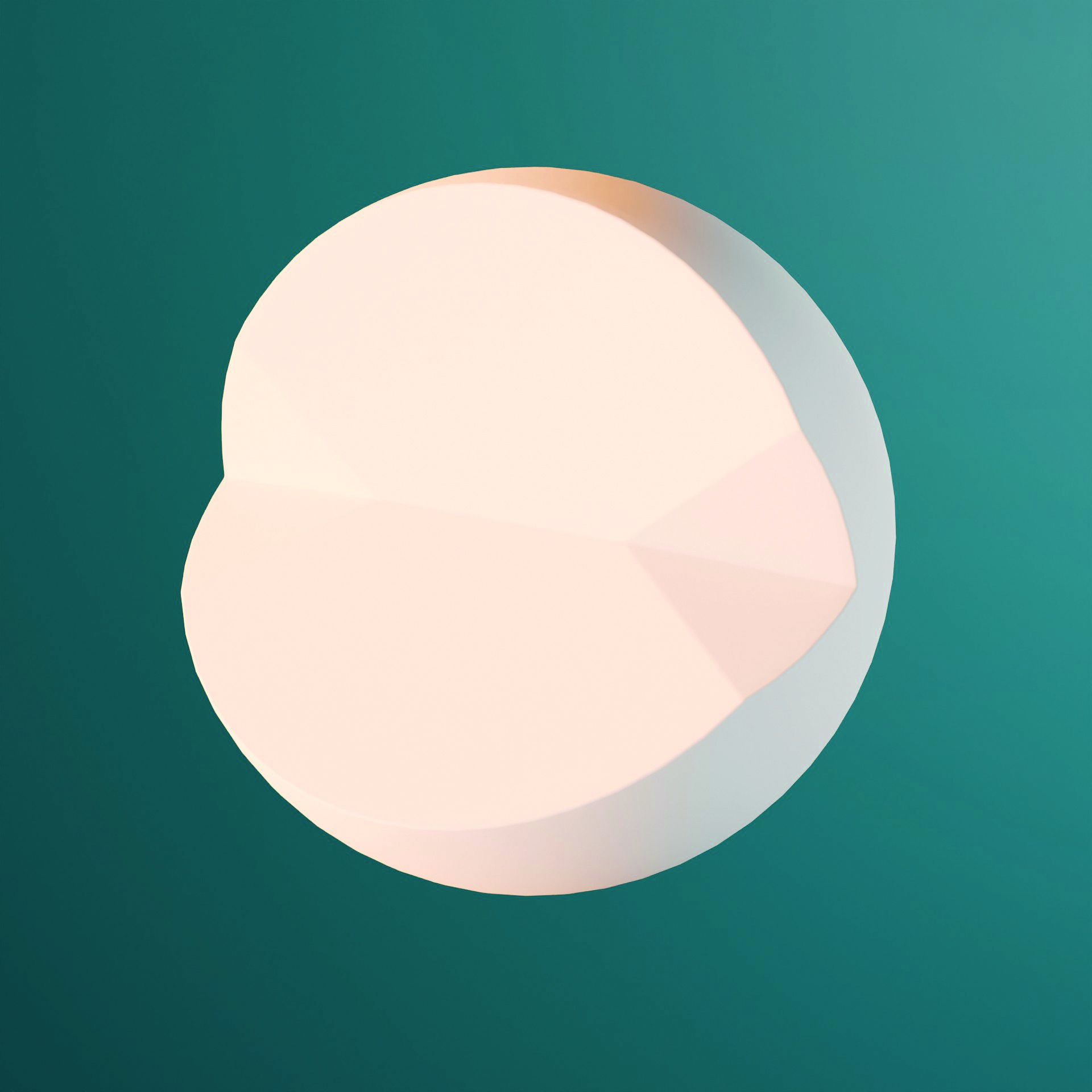 A while, spherical 3D object