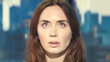 Close-up of Margaret's face as bright light is shining in Disclosure Day