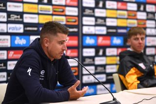 LIDO DI CAMAIORE ITALY MARCH 06 Peter Sagan of Slovakia and Team Total Energies attends to the 57th TirrenoAdriatico 2022 Top Riders Press Conference TirrenoAdriatico WorldTour on March 06 2022 in Lido di Camaiore Italy Photo by Tim de WaeleGetty Images