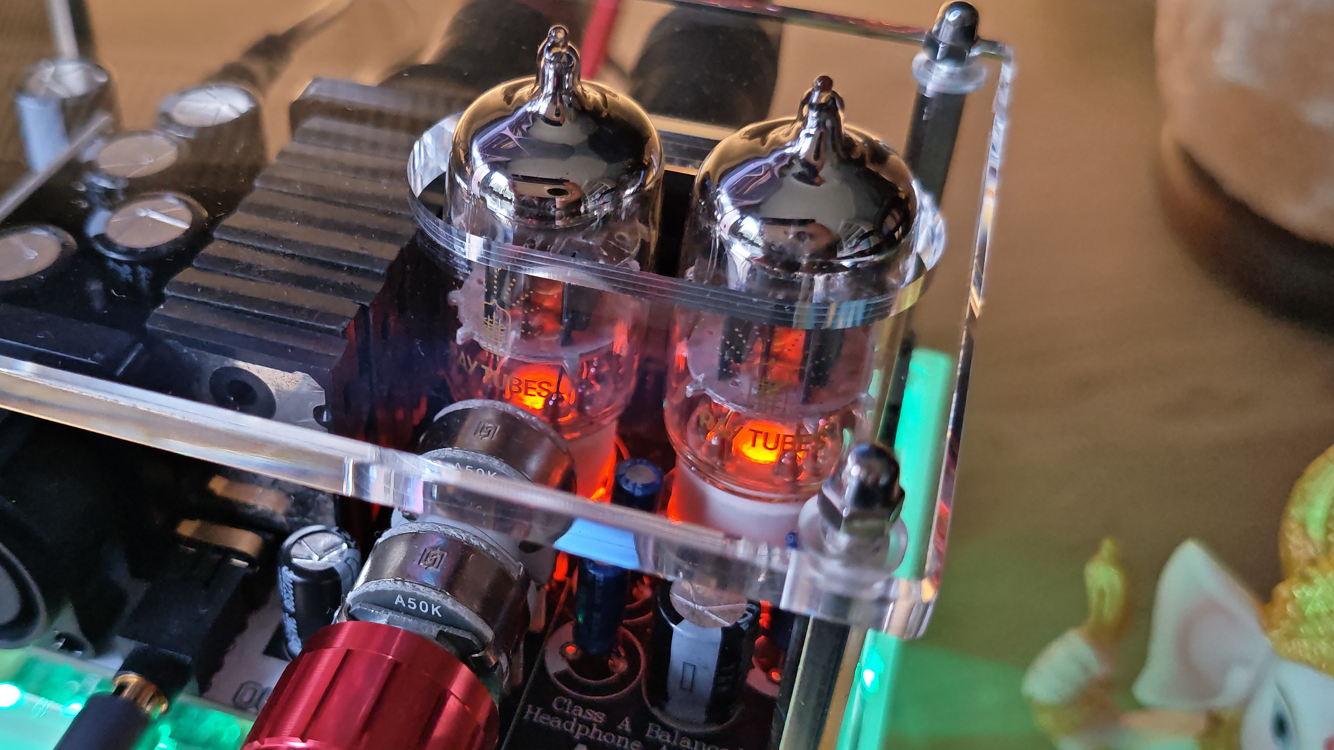 Various shots of the Apos Gremlin amp and Merlin DAC.