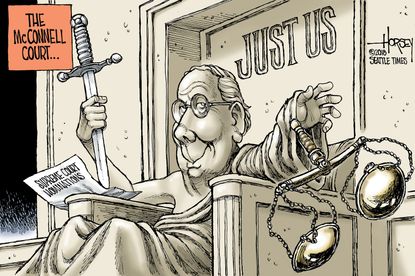 Political Cartoon U.S. Anthony Kennedy retirement Mitch McConnell Supreme Court nominations