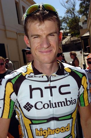 Michael Rogers (HTC-Columbia) at the start of the 2010 season at the Tour Down Under