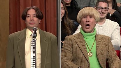 Jimmy Fallon and Will Ferrell sing and heckle