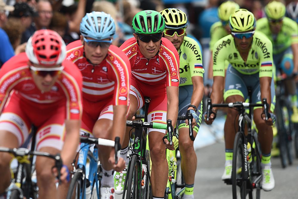 Team Postnord Danmark lined up at Tour of Denmark stage 5