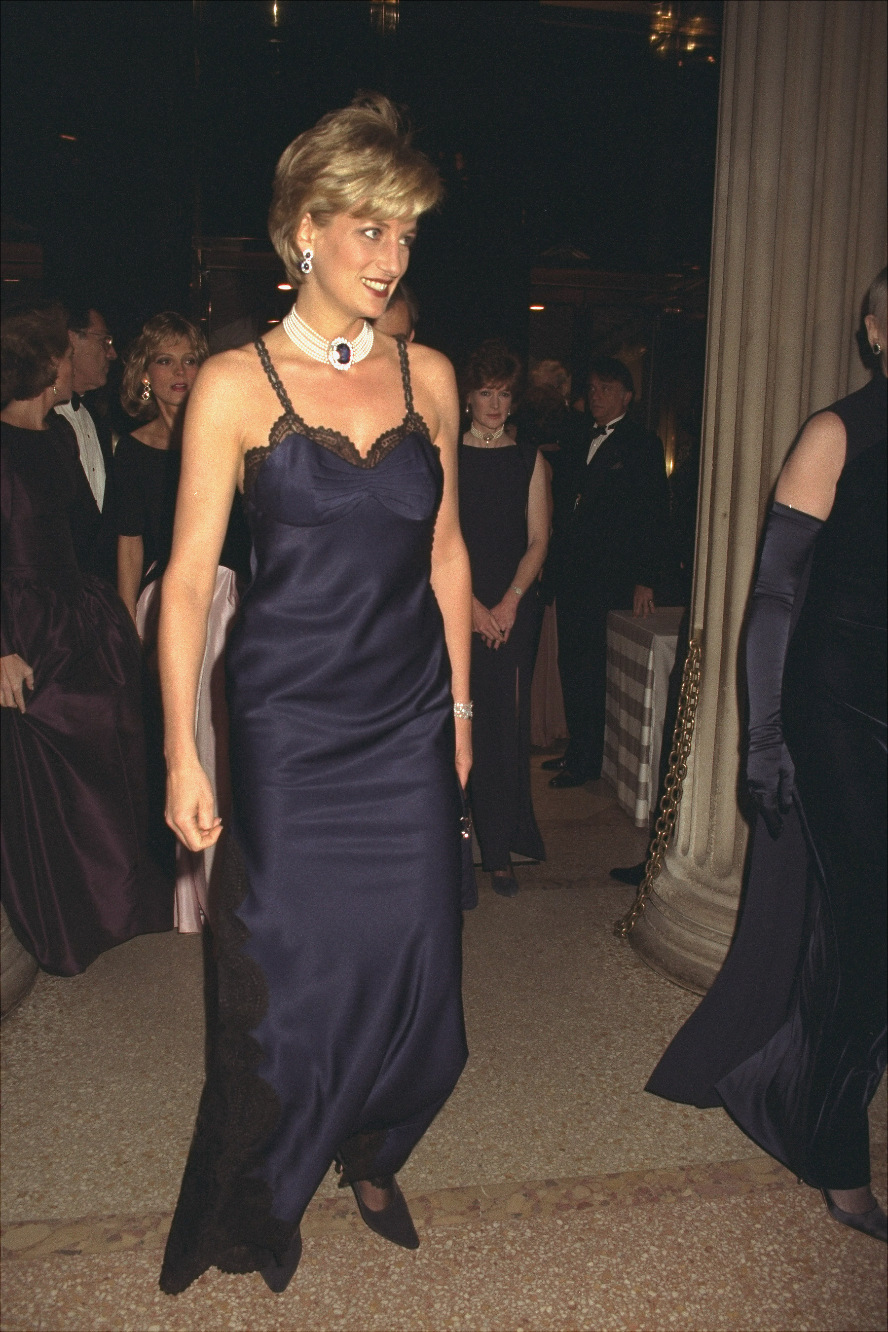 Diana, Princess of Wales at Costume Institute Gala at Metropolitan Museum of Art for a benefit ball in 196.(Photo By: Richard Corkery/NY Daily News via Getty Images)