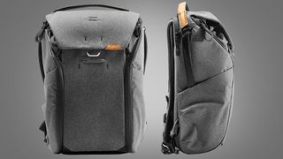 The Peak Design Everyday backpack on a grey background