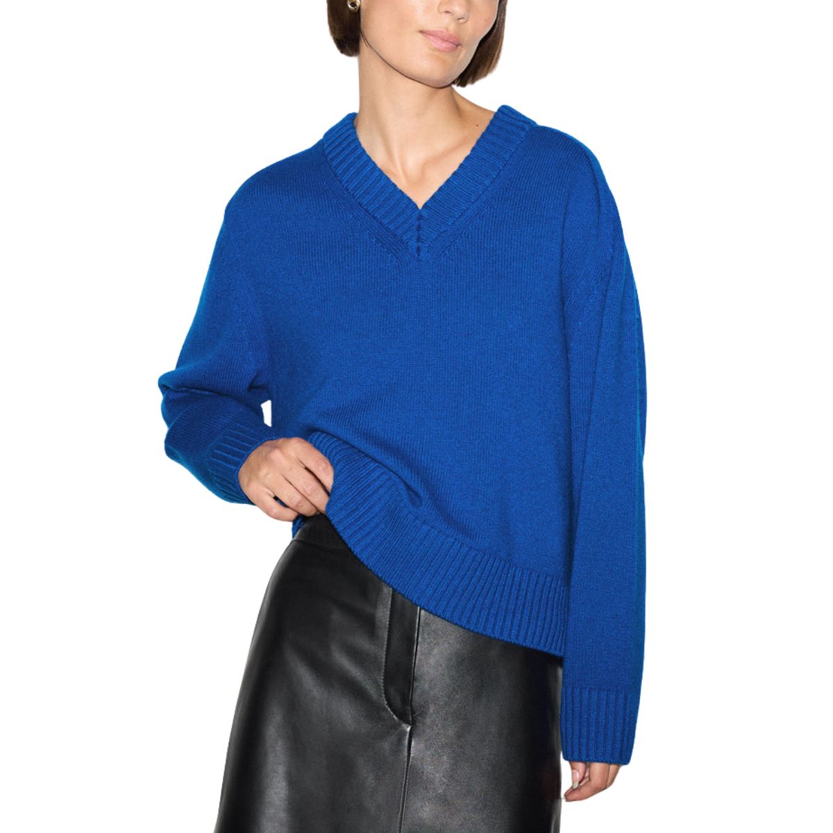 jigsaw cobalt v neck jumper