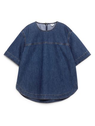 Denim Top - Dark Blue - Arket Gb