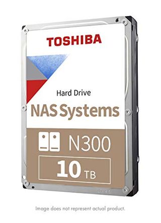 Toshiba N300 10TB NAS 3.5-Inch Internal Hard Drive- SATA 6 Gb/s 7200 RPM 256MB (HDWG11AXZSTA)