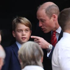 Prince William and Prince George at the Rugby World Cup