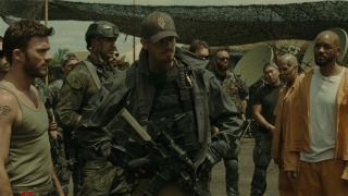 Scott Eastwood, Joel Kinnaman and Will Smith in Suicide Squad