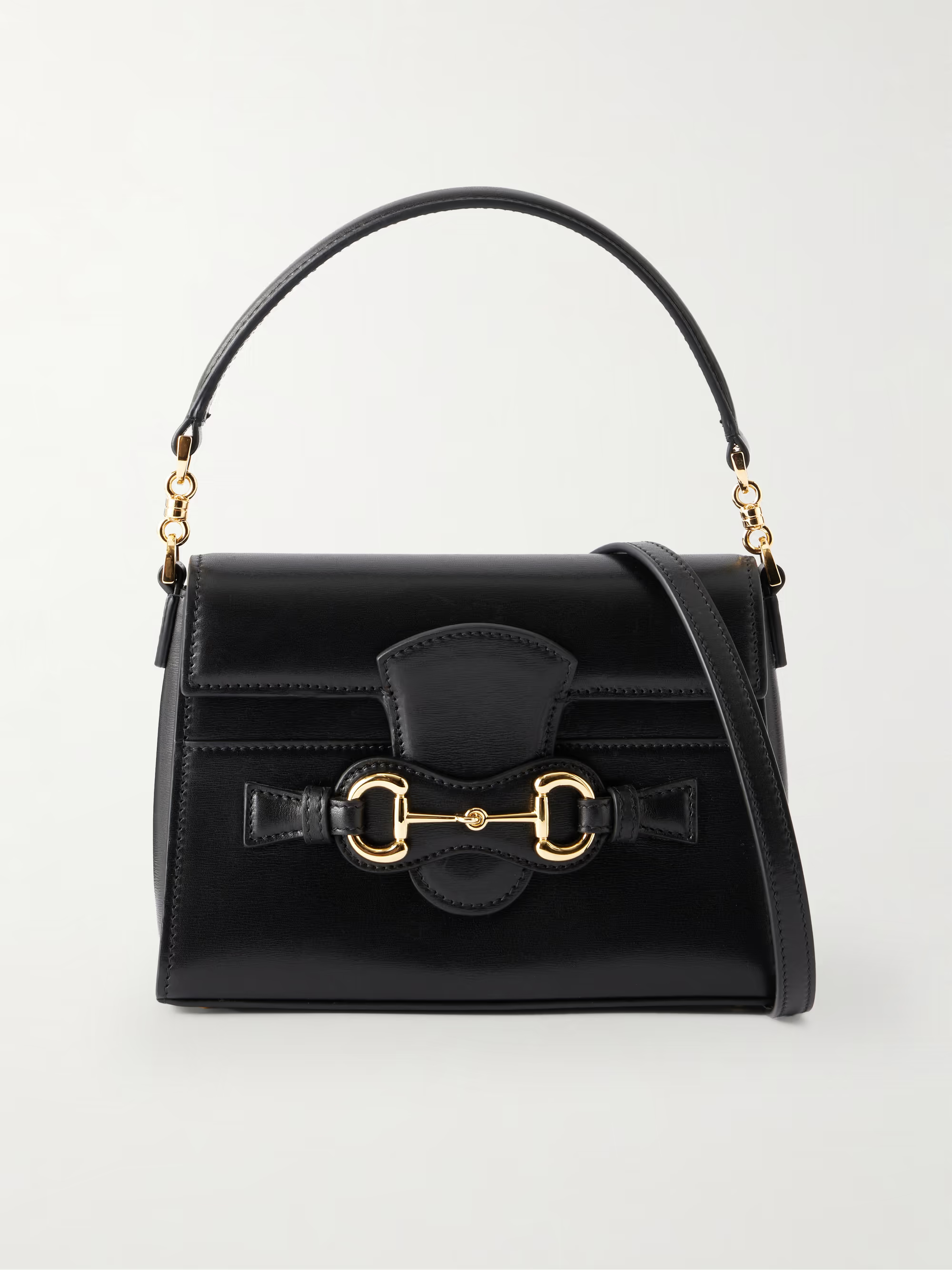 Gucci, Horsebit Duomo Leather Shoulder Bag